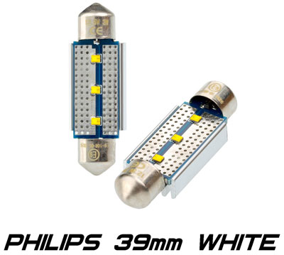 Светодиодные лампы Optima Premium PHILIPS C5W, CAN Festoon 39 mm белая с обманкой