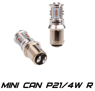Светодиодные лампы Optima Premium MINI P21/4W красная с обманкой