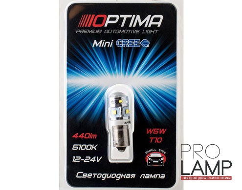 Светодиодные лампы Optima Premium T4W (Ba9S) MINI 30W 5100K — op t4w can 30w 2