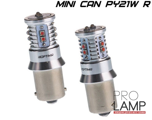 Светодиодные лампы Optima Premium MINI PY21W RED — Optima Premium MINI PY21W RED 2