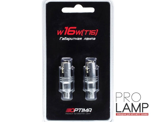 Светодиодные лампы Optima Premium W16W (T15), 5100K