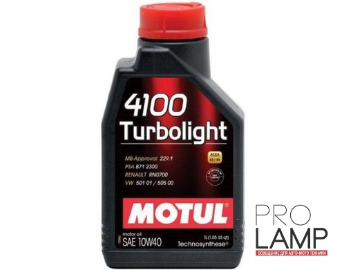 MOTUL 4100 Turbolight 10W-40 - 1 л.