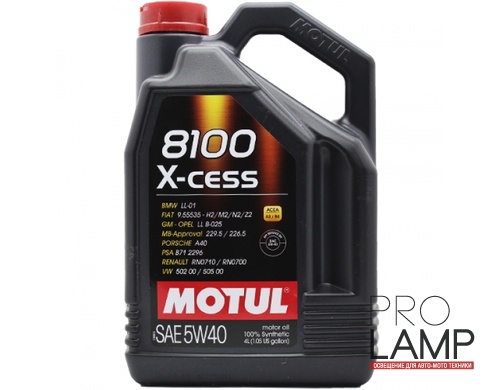 MOTUL 8100 X-cess gen2 5W-40 - 4 л.: 9fcc3816ff44ed231c4a22c5b4f04d90