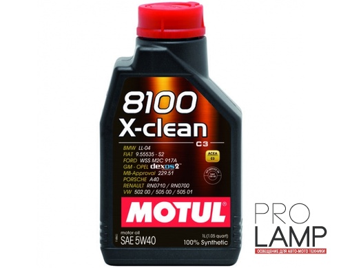 MOTUL 8100 X-clean GEN2 5W-40 (C3) - 1 л.: 9ecc044ec62036919ad8b8e194235007