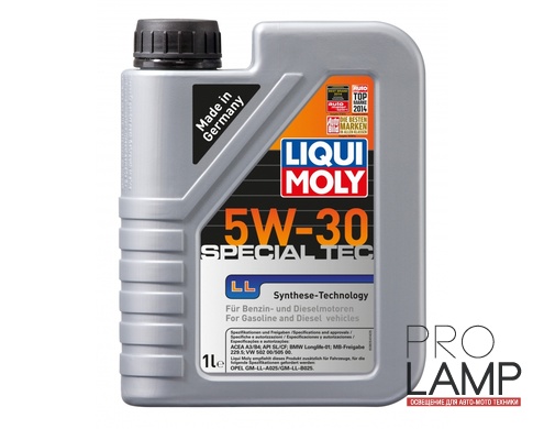LIQUI MOLY Special Tec LL 5W-30 — НС-синтетическое моторное масло 1 л.: liqui moly special tec ll 5w 30 hc
