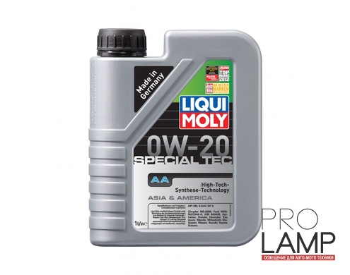 LIQUI MOLY Special Tec AA 0W-20 — НС-синтетическое моторное масло 1 л.: liqui moly special tec aa 0w 20 hc