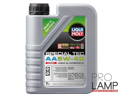 LIQUI MOLY Special Tec AA 5W-40 — НС-синтетическое моторное масло 1 л.: motornoe maslo liqui moly special tec aa diesel