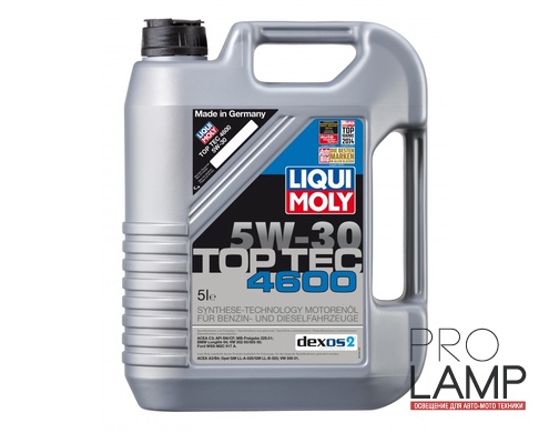 LIQUI MOLY Top Tec 4600 5W-30 — НС-синтетическое моторное масло 5 л.: liqui moly top tec 4600 5w 30 hc sinteticheskoe 5l