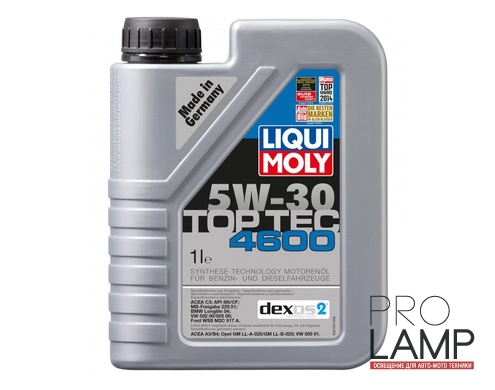 LIQUI MOLY Top Tec 4600 5W-30 — НС-синтетическое моторное масло 1 л.: liqui moly top tec 4600 5w 30 hc sinteticheskoe 1l