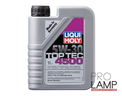 LIQUI MOLY Top Tec 4500 5W-30 — НС-синтетическое моторное масло 1 л.: liqui moly top tec 4500 5w 30 hc sinteticheskoe 1l