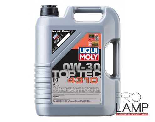 LIQUI MOLY Top Tec 4310 0W-30 — Полусинтетическое моторное масло 5 л.: motornoe maslo liqui moly top tec 4310 0w 30 c2