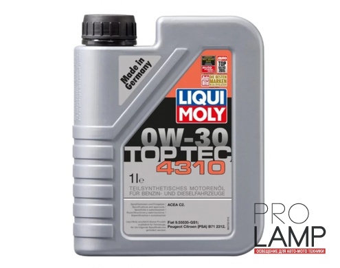 LIQUI MOLY Top Tec 4310 0W-30 — Полусинтетическое моторное масло 1 л.: motornoe maslo liqui moly top tec 4310 0w 30 c2