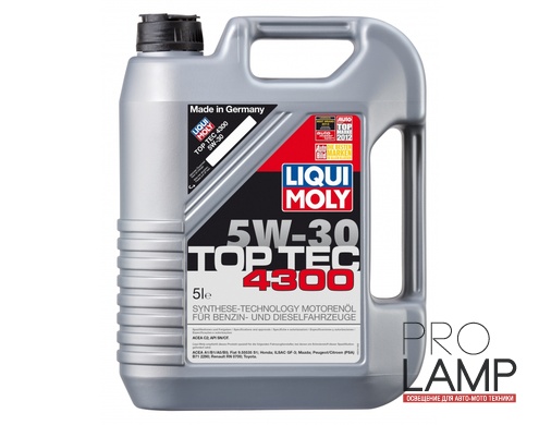 LIQUI MOLY Top Tec 4300 5W-30 — НС-синтетическое моторное масло 5 л.: liqui moly top tec 4300 5w 30 hc sinteticheskoe 5l