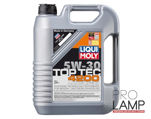 LIQUI MOLY Top Tec 4200 5W-30 — НС-синтетическое моторное масло 5 л.: liqui moly top tec 4200 5w 30 hc sinteticheskoe 5l