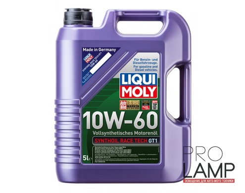 LIQUI MOLY Synthoil Race Tech GT1 10W-60 — Синтетическое моторное масло 5 л.: motornoe maslo liqui moly synthoil race