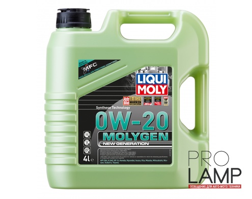LIQUI MOLY Molygen New Generation 0W-20 — НС-синтетическое моторное масло 4 л.: liqui moly molygen new generation 0w 20