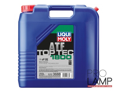 LIQUI MOLY Top Tec ATF 1800 — НС-синтетическое трансмиссионное масло для АКПП 20 л.: 100000400058b0