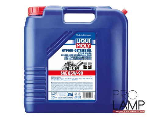 LIQUI MOLY Hypoid Getriebeoil (GL-5) 85W-90 — Минеральное трансмиссионное масло 20 л.: transmissionnoe maslo liqui moly