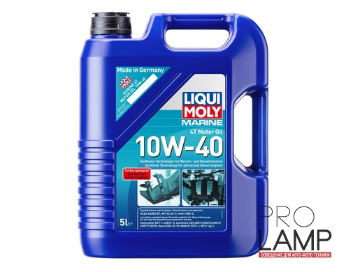 LIQUI MOLY НС-синтетическое моторное масло для лодок Marine 4T Motor Oil 10W-40, 5л: Marine 4T Motor Oil 10W 40 5
