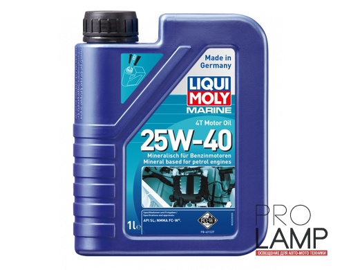 LIQUI MOLY Marine 4T Motor Oil 25W-40 - Минеральное моторное масло для лодок, 1л: liqui moly dlya vodnoy tekhniki marine