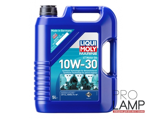 LIQUI MOLY Marine 4T Motor Oil 10W-30 - НС-синтетическое моторное масло, 5л: liqui moly marine 4t motor oil 10w 30 dlya