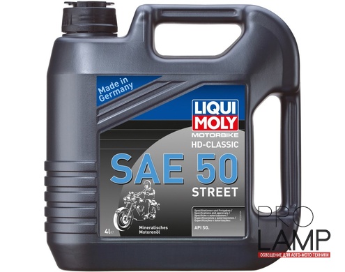 LIQUI MOLY Motorbike HD-Classic SAE 50 Street — Минеральное моторное масло для 4-тактных мотоциклов 4 л. — общий вид