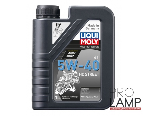 LIQUI MOLY Motorbike 4T HC Street 5W-40 — НС-синтетическое моторное масло для 4-тактных мотоциклов 1 л.: liqui moly dlya