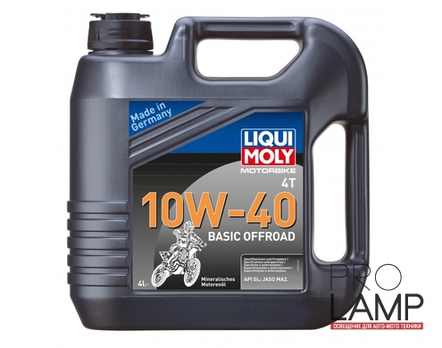 LIQUI MOLY Motorbike 4T Basic Offroad 10W-40 — Минеральное моторное масло для 4-тактных мотоциклов 4 л.: liqui moly