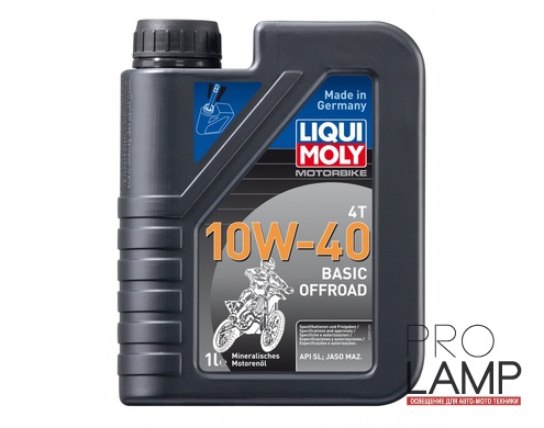 LIQUI MOLY Motorbike 4T Basic Offroad 10W-40 — Минеральное моторное масло для 4-тактных мотоциклов 1 л.