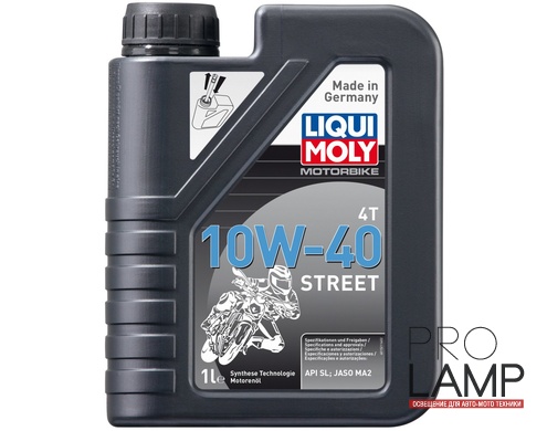 LIQUI MOLY Motorbike 4T 10W-40 Street — НС-синтетическое моторное масло для 4-тактных мотоциклов 1 л. — общий вид