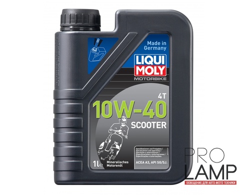 LIQUI MOLY Motorbike 4T 10W-40 Scooter — Минеральное моторное масло для скутеров 1 л.: liqui moly motorbike 4t 10w 40