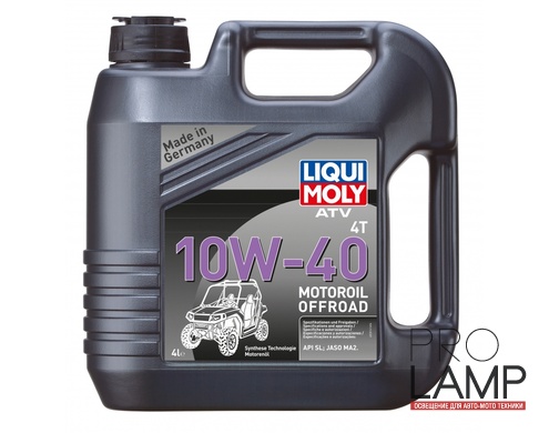 LIQUI MOLY ATV 4T Motoroil 10W-40 — НС-синтетическое моторное масло для 4-тактных квадроциклов 4 л.: liqui moly motoroil
