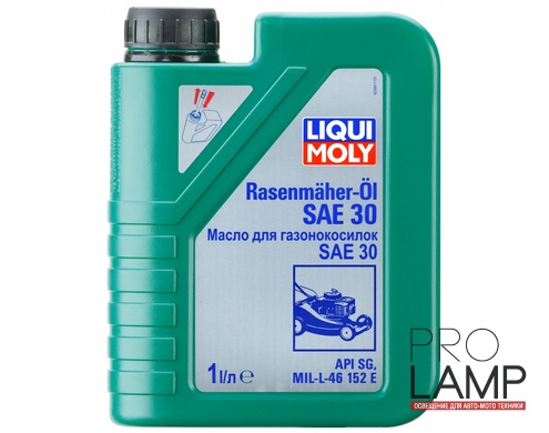 LIQUI MOLY Rasenmaher-Oil 30 — Сезонное минеральное моторное масло для газонокосилок 1 л.: liqui moly rasenmaher oil 30