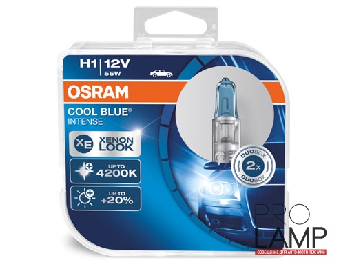 Галогеновые лампы Osram Cool Blue Intense H1 - 64150CBI-HCB